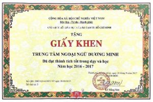 In giấy khen tại TpHcm